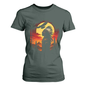 Vintage Native American Warrior T Shirt For Women Indigenous Heritage Pride