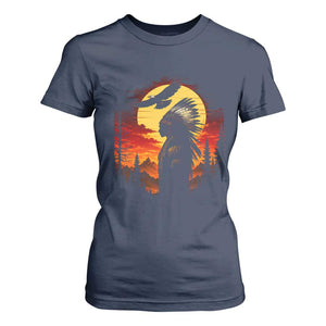Vintage Native American Warrior T Shirt For Women Indigenous Heritage Pride