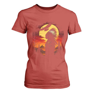 Vintage Native American Warrior T Shirt For Women Indigenous Heritage Pride