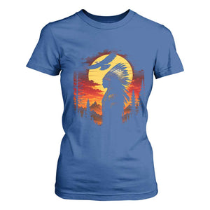 Vintage Native American Warrior T Shirt For Women Indigenous Heritage Pride