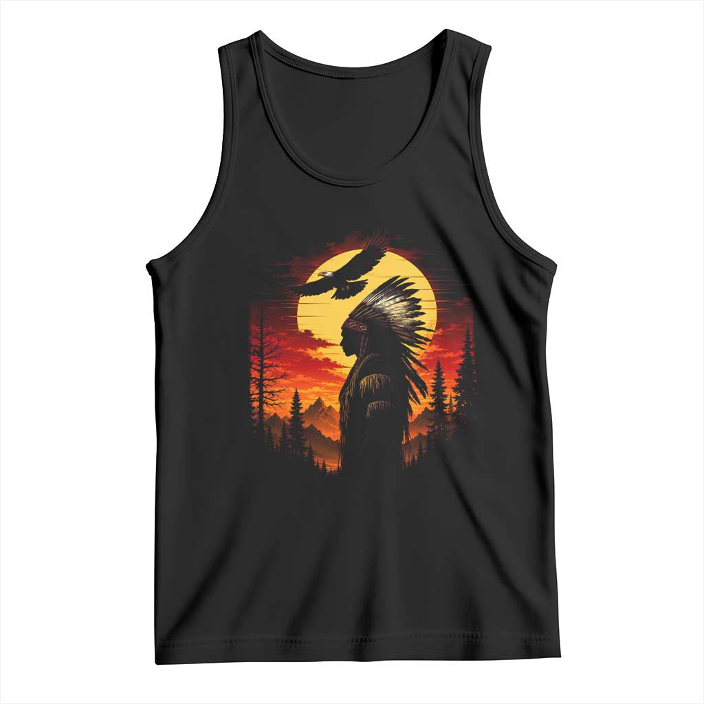 Vintage Native American Warrior Tank Top Indigenous Heritage Pride