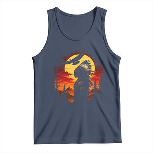 Vintage Native American Warrior Tank Top Indigenous Heritage Pride
