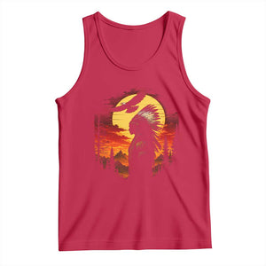 Vintage Native American Warrior Tank Top Indigenous Heritage Pride