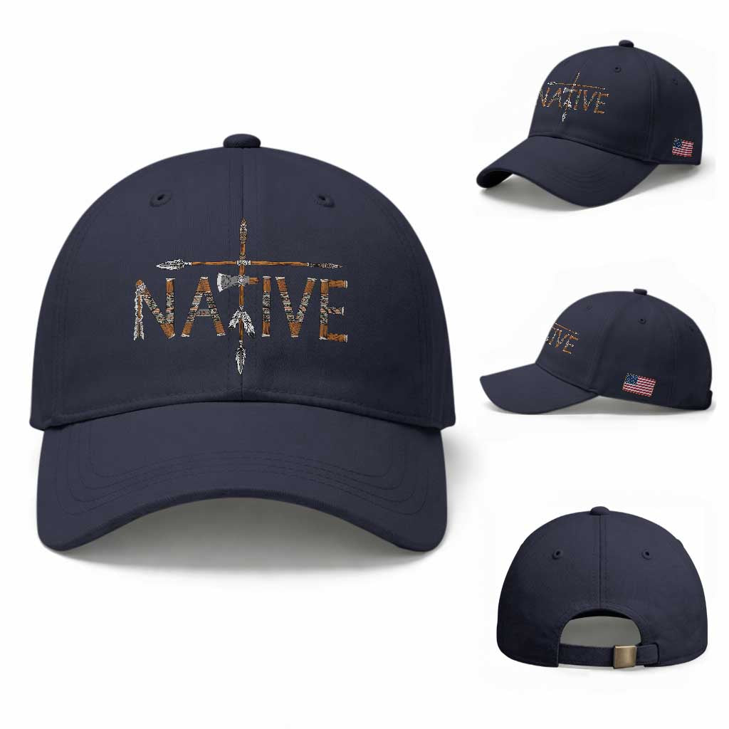 Western Style Tribal Feather Baseball Cap Vintage Boho Graphic