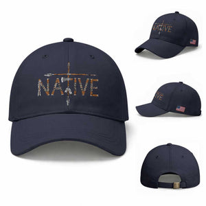 Western Style Tribal Feather Baseball Cap Vintage Boho Graphic
