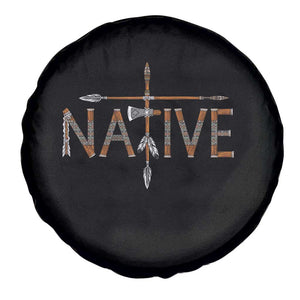 Western Style Tribal Feather Spare Tire Cover Vintage Boho Graphic