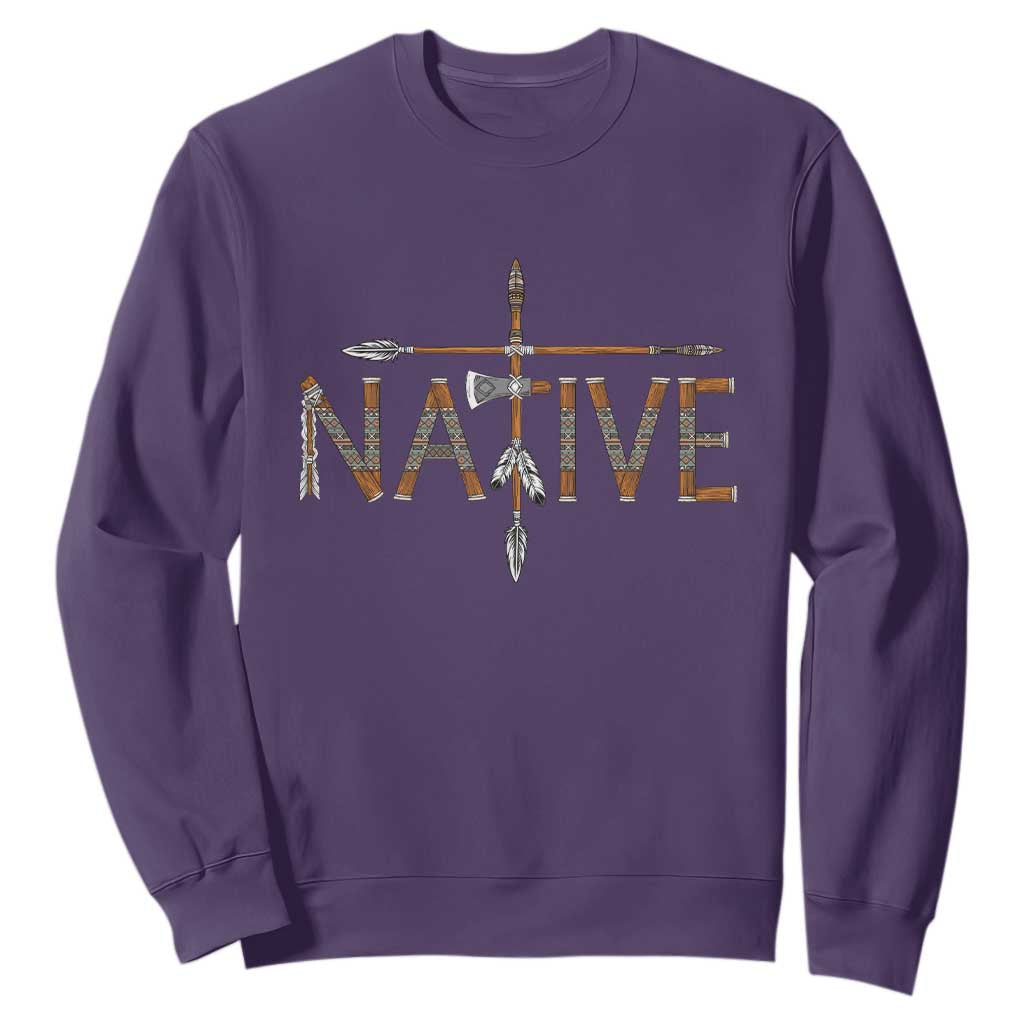 Western Style Tribal Feather Sweatshirt Vintage Boho Graphic