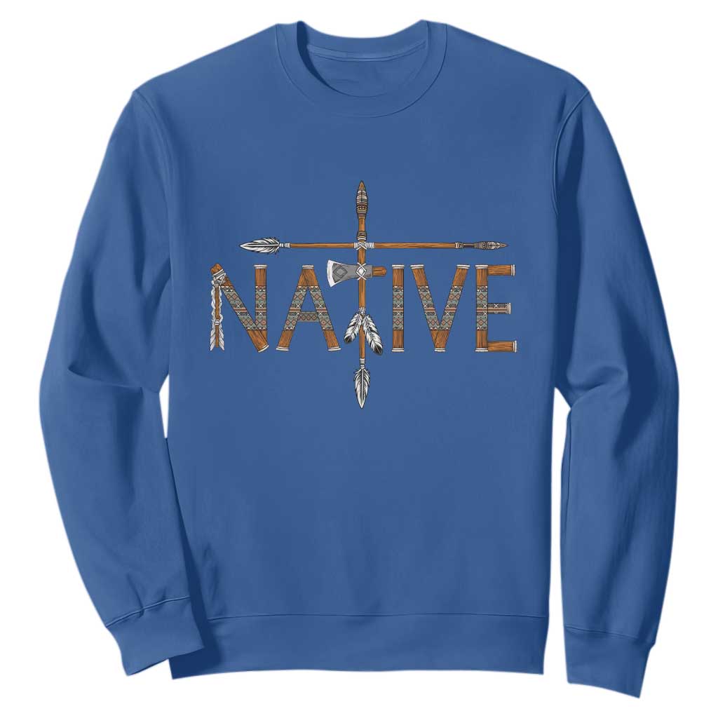 Western Style Tribal Feather Sweatshirt Vintage Boho Graphic