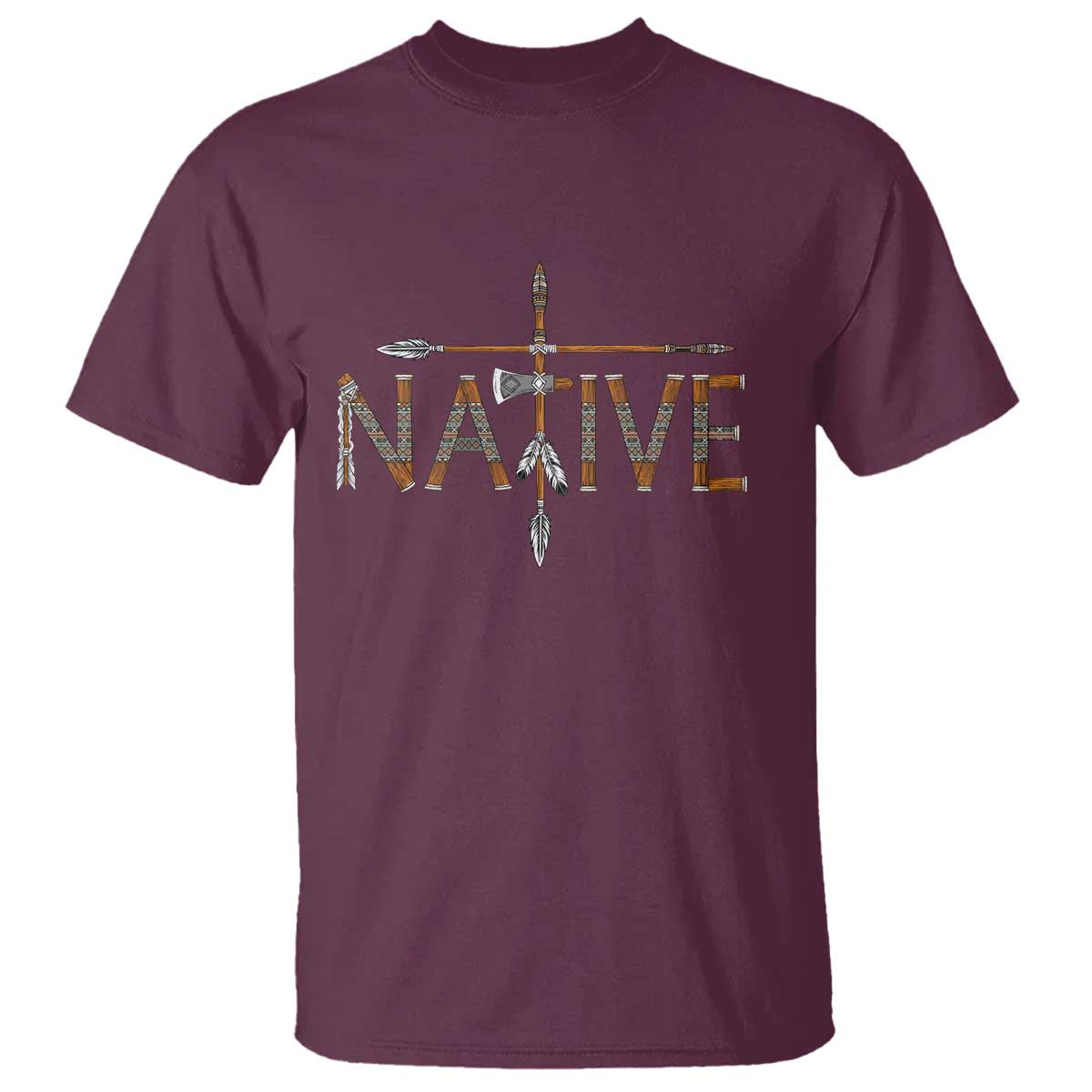 Western Style Tribal Feather T Shirt Vintage Boho Graphic
