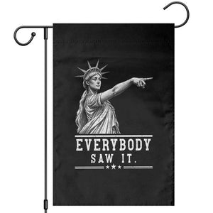 Liberty Has Spoken Everybody Saw It Garden Flag Funny Pointing Statue Basketball Parody TS12 Black Print Your Wear