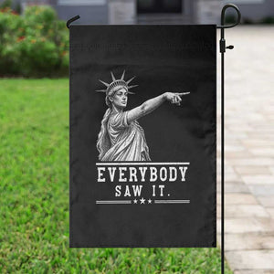 Liberty Has Spoken Everybody Saw It Garden Flag Funny Pointing Statue Basketball Parody TS12 Print Your Wear