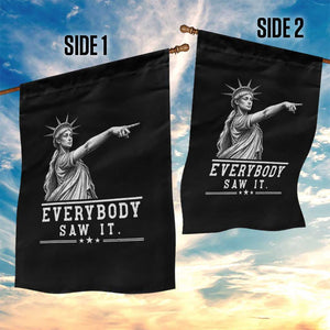 Liberty Has Spoken Everybody Saw It Garden Flag Funny Pointing Statue Basketball Parody TS12 Print Your Wear