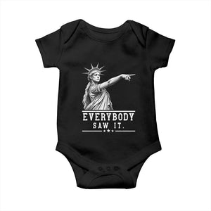 Liberty Has Spoken Everybody Saw It Baby Onesie Funny Pointing Statue Basketball Parody TS12 Black Print Your Wear