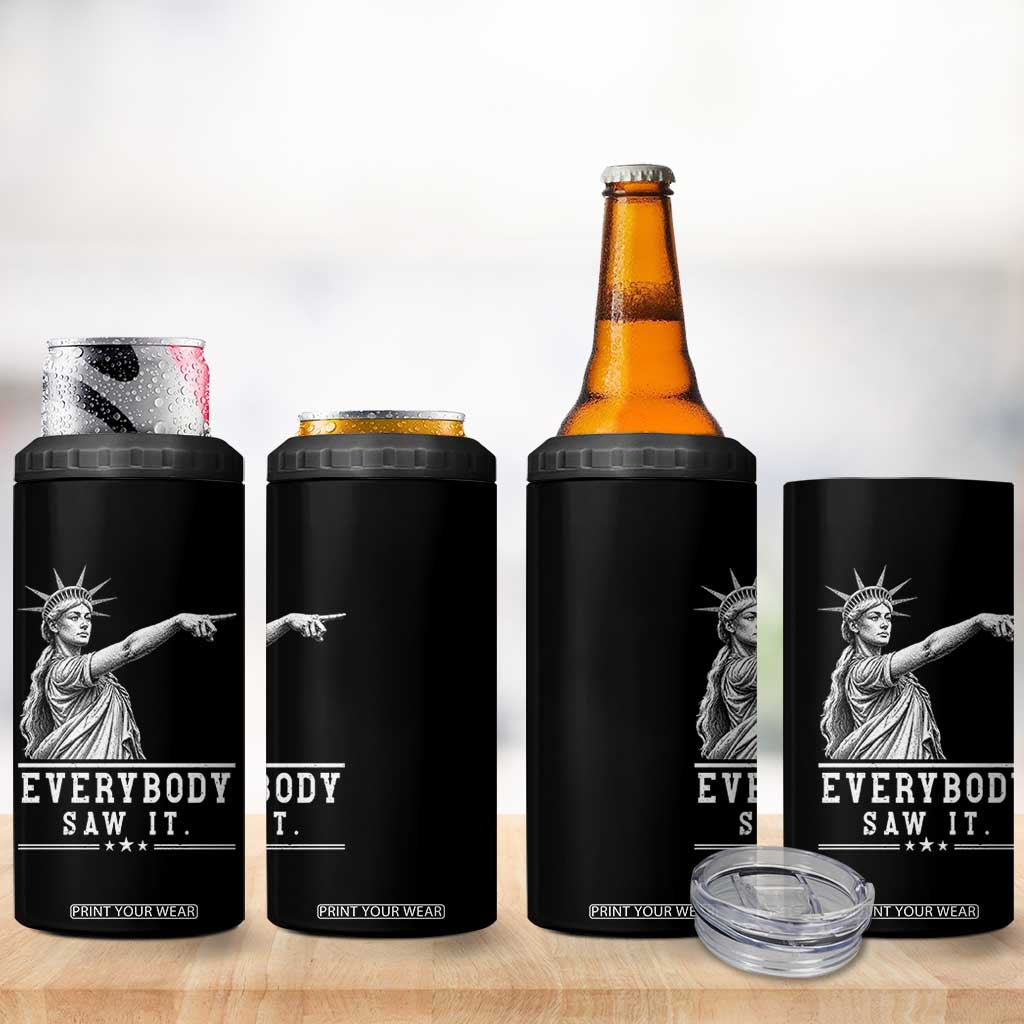 Liberty Has Spoken Everybody Saw It 4 in 1 Can Cooler Tumbler Funny Pointing Statue Basketball Parody TS12 Print Your Wear