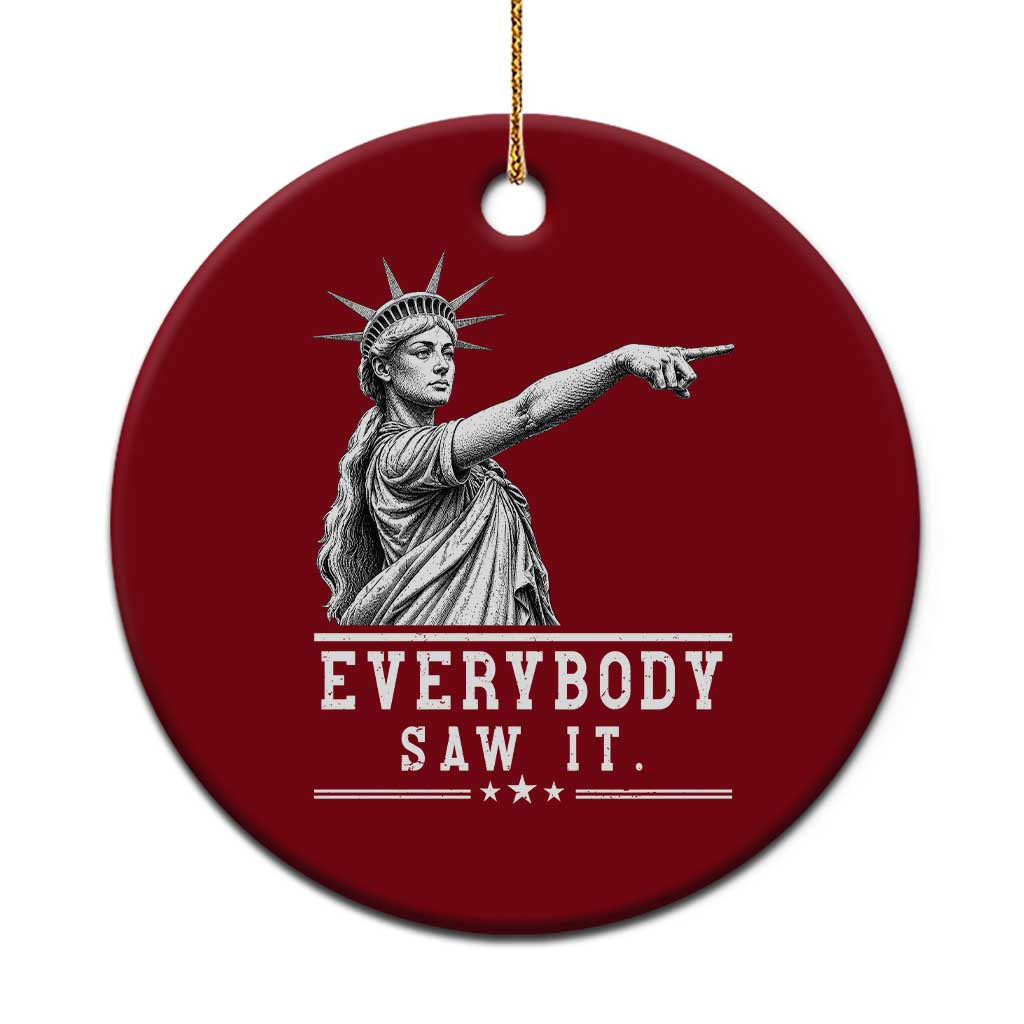 Liberty Has Spoken Everybody Saw It Ceramic Ornament Funny Pointing Statue Basketball Parody TS12 1pc Red Print Your Wear