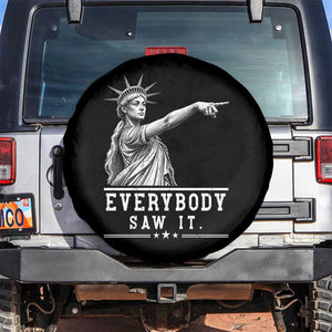 Liberty Has Spoken Everybody Saw It Spare Tire Cover Funny Pointing Statue Basketball Parody TS12 No hole Black Print Your Wear
