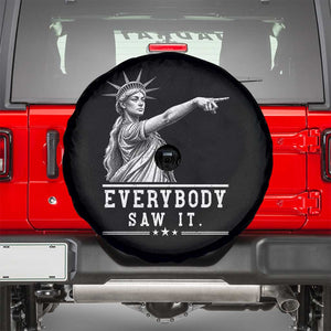 Liberty Has Spoken Everybody Saw It Spare Tire Cover Funny Pointing Statue Basketball Parody TS12 Black Print Your Wear