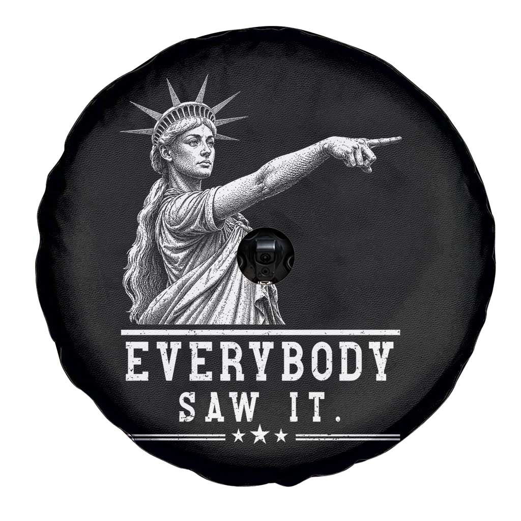 Liberty Has Spoken Everybody Saw It Spare Tire Cover Funny Pointing Statue Basketball Parody TS12 Print Your Wear