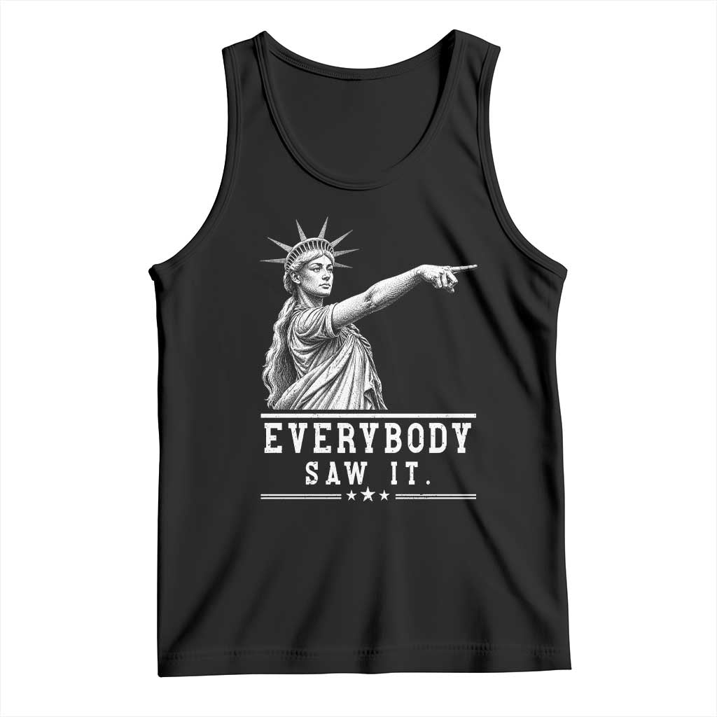 Liberty Has Spoken Everybody Saw It Tank Top Funny Pointing Statue Basketball Parody TS12 Black Print Your Wear