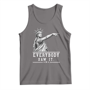 Liberty Has Spoken Everybody Saw It Tank Top Funny Pointing Statue Basketball Parody TS12 Deep Heather Print Your Wear