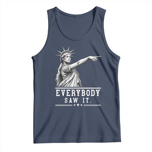 Liberty Has Spoken Everybody Saw It Tank Top Funny Pointing Statue Basketball Parody TS12 Navy Print Your Wear