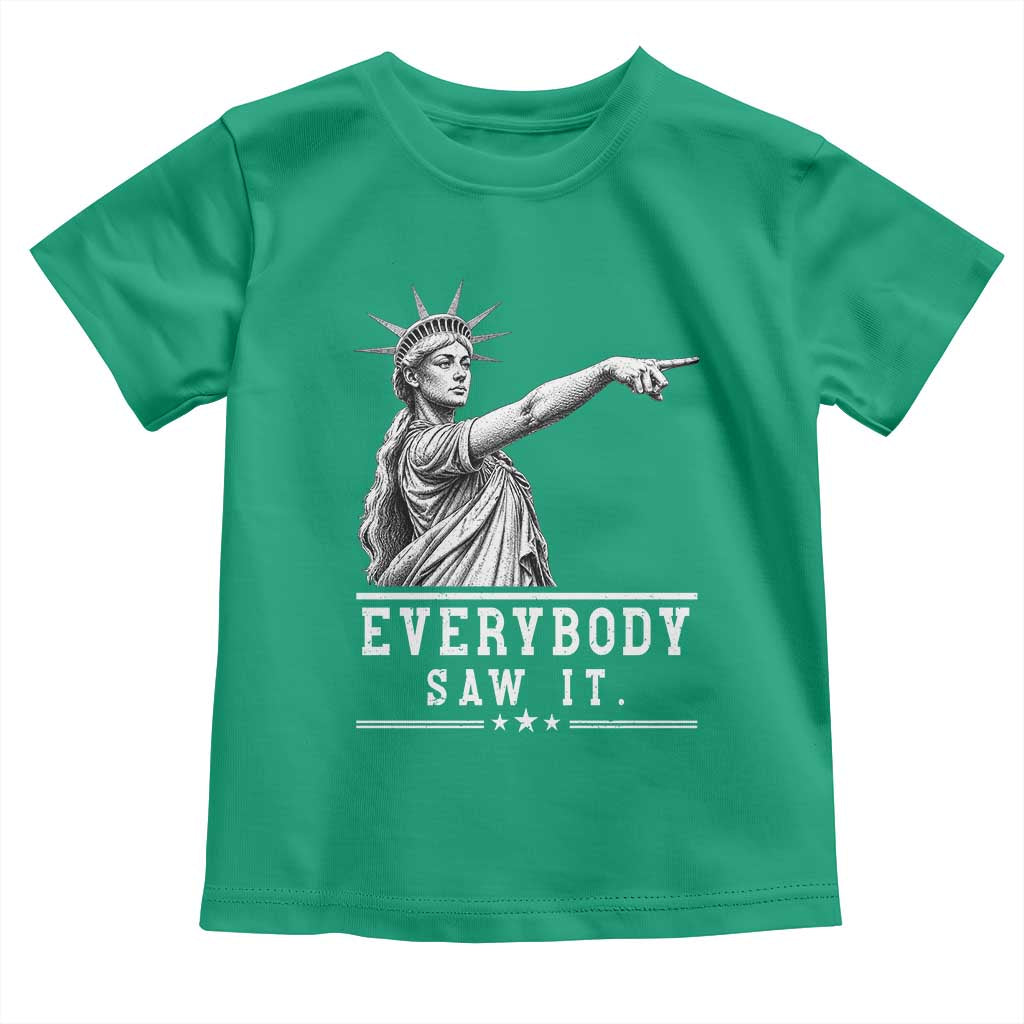 Liberty Has Spoken Everybody Saw It Toddler T Shirt Funny Pointing Statue Basketball Parody TS12 Irish Green Print Your Wear