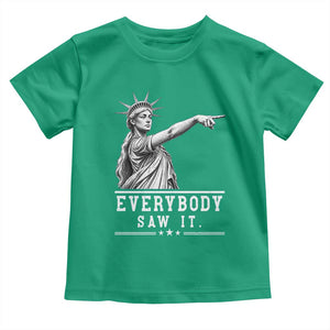 Liberty Has Spoken Everybody Saw It Toddler T Shirt Funny Pointing Statue Basketball Parody TS12 Irish Green Print Your Wear