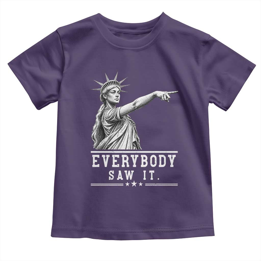 Liberty Has Spoken Everybody Saw It Toddler T Shirt Funny Pointing Statue Basketball Parody TS12 Purple Print Your Wear