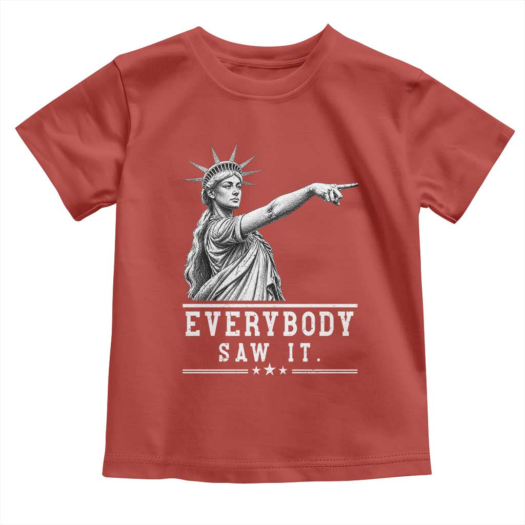 Liberty Has Spoken Everybody Saw It Toddler T Shirt Funny Pointing Statue Basketball Parody TS12 Red Print Your Wear