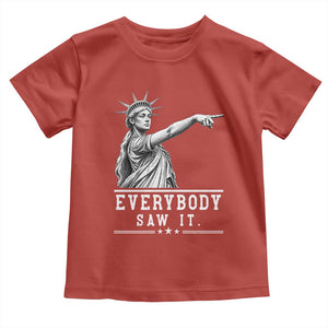 Liberty Has Spoken Everybody Saw It Toddler T Shirt Funny Pointing Statue Basketball Parody TS12 Red Print Your Wear