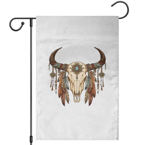 Vintage Southwestern Cow Skull Garden Flag Boho Feather Western Graphic