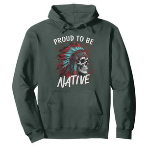 Proud To Be Native Hoodie Native American Skull Headdress Graphic