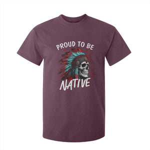 Proud To Be Native T Shirt For Kid Native American Skull Headdress Graphic