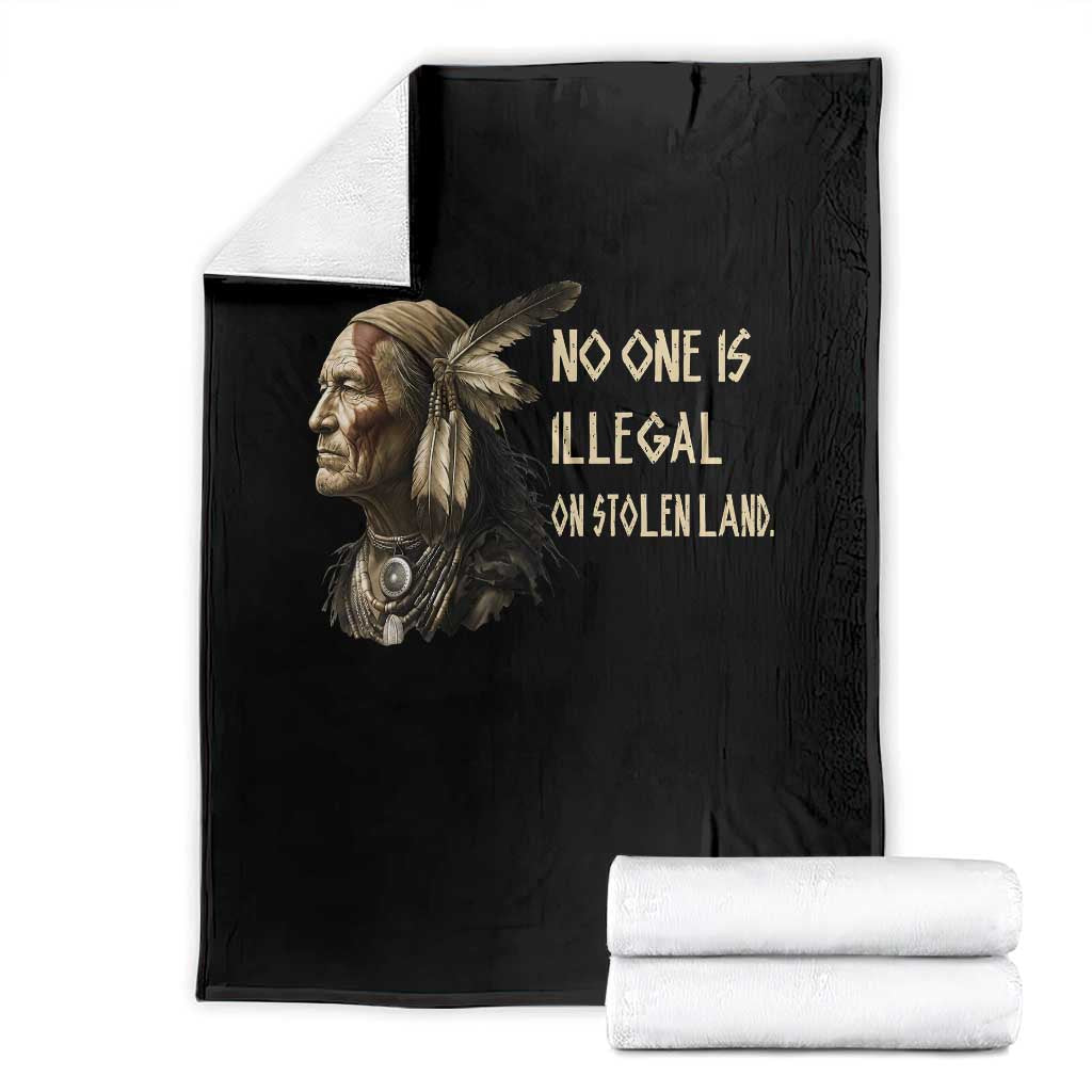Indigenous Peoples Day Gift Throw Blanket No One Is Illegal On Stolen Land