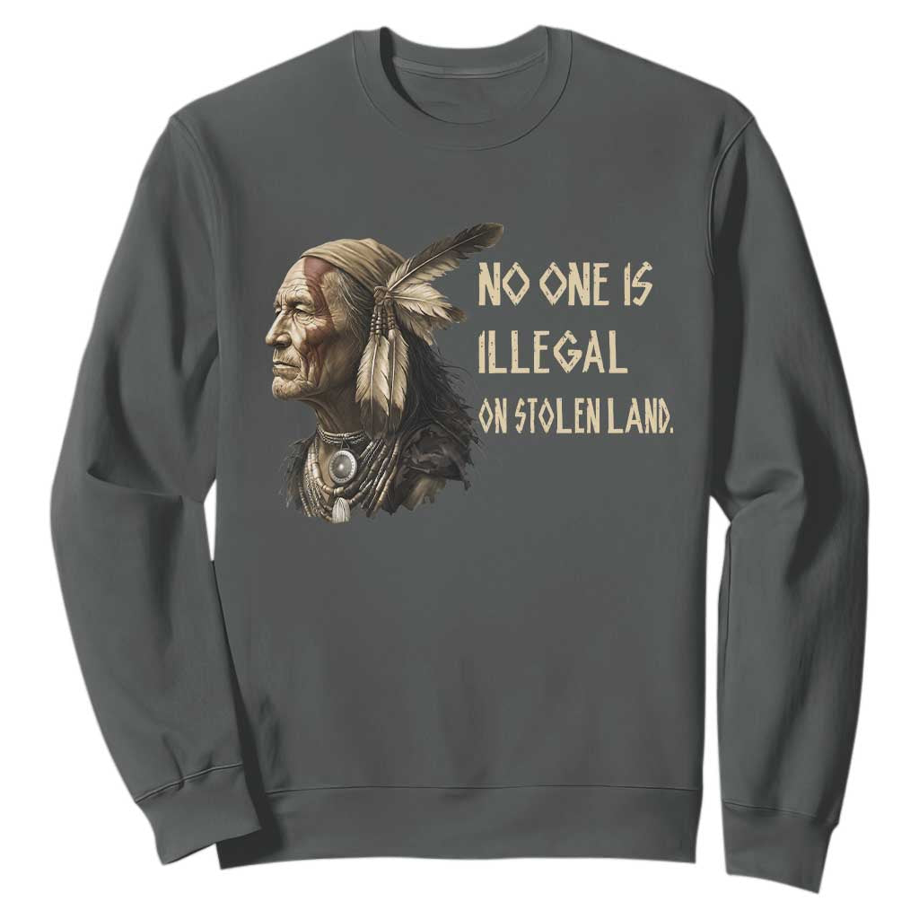 Indigenous Peoples Day Gift Sweatshirt No One Is Illegal On Stolen Land