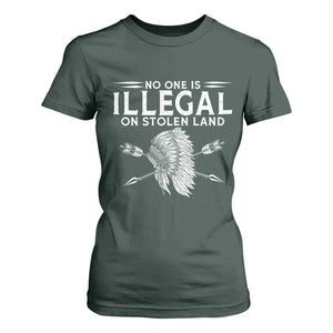 Honor Indigenous Peoples T Shirt For Women No One Is Illegal On Stolen Land