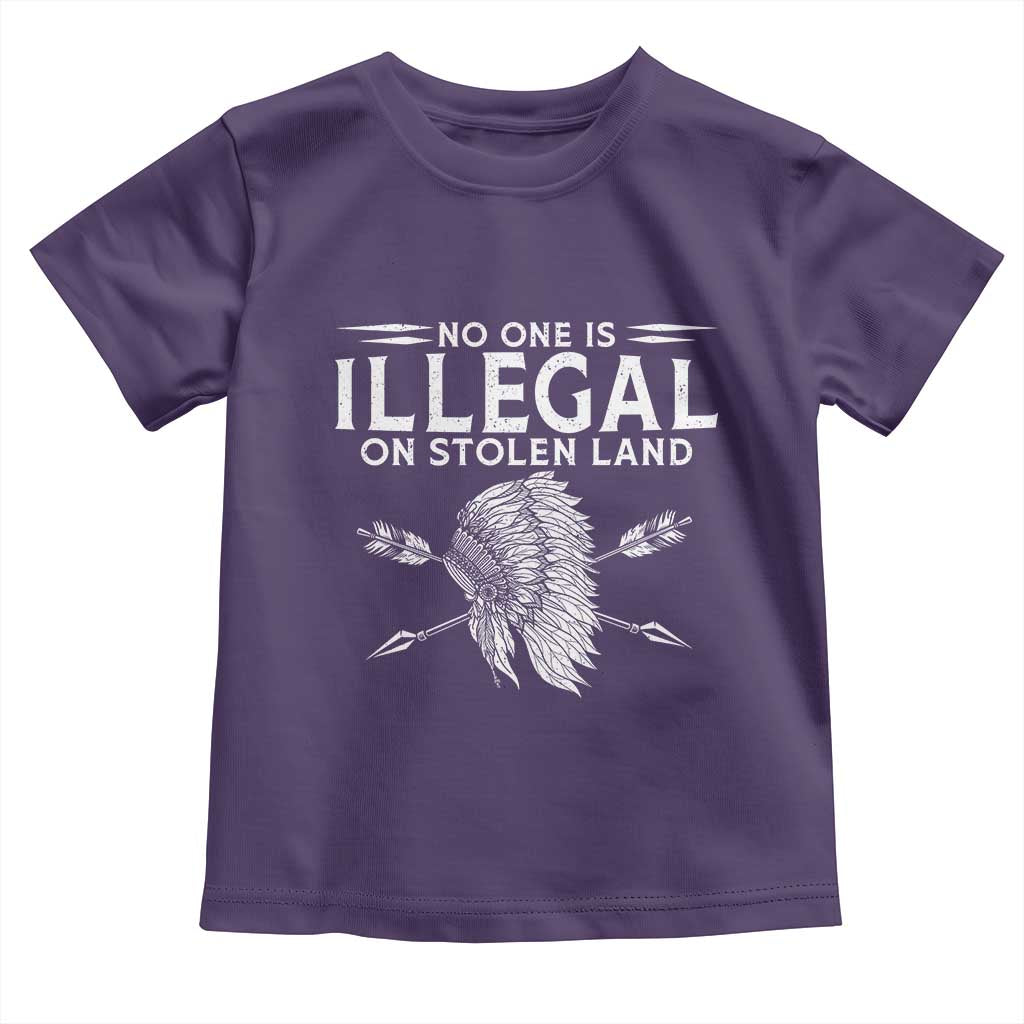 Honor Indigenous Peoples Toddler T Shirt No One Is Illegal On Stolen Land