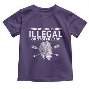 Honor Indigenous Peoples Toddler T Shirt No One Is Illegal On Stolen Land