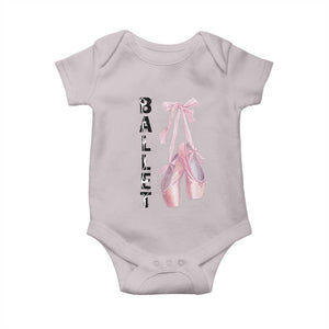 Ballerina Pointe Shoes Baby Onesie Gift For Cute Ballet Girl TS12 Ice Gray Print Your Wear