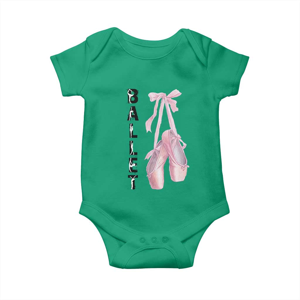 Ballerina Pointe Shoes Baby Onesie Gift For Cute Ballet Girl TS12 Irish Green Print Your Wear