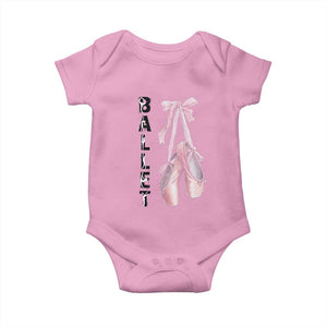 Ballerina Pointe Shoes Baby Onesie Gift For Cute Ballet Girl TS12 Light Pink Print Your Wear