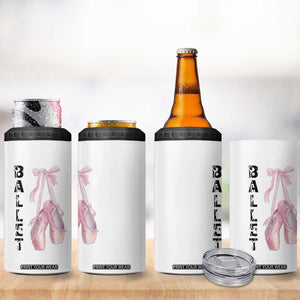 Ballerina Pointe Shoes 4 in 1 Can Cooler Tumbler Gift For Cute Ballet Girl TS12 Print Your Wear