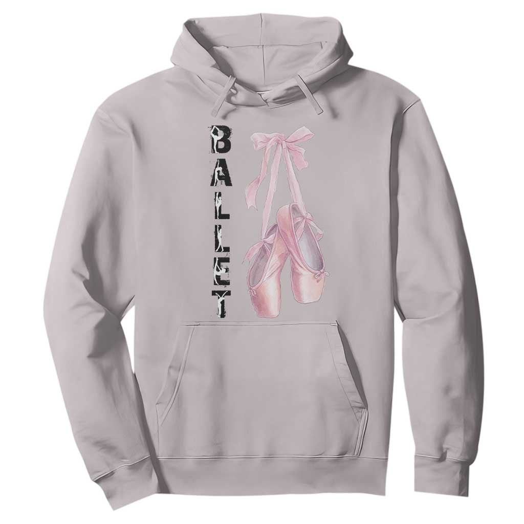 Ballerina Pointe Shoes Hoodie Gift For Cute Ballet Girl TS12 Ice Gray Print Your Wear