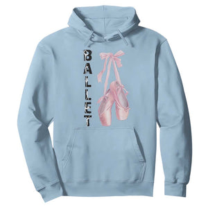 Ballerina Pointe Shoes Hoodie Gift For Cute Ballet Girl TS12 Light Blue Print Your Wear