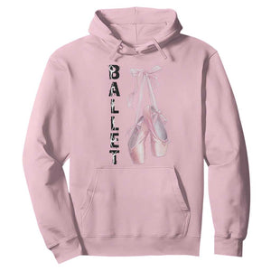 Ballerina Pointe Shoes Hoodie Gift For Cute Ballet Girl TS12 Light Pink Print Your Wear
