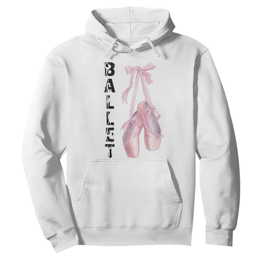 Ballerina Pointe Shoes Hoodie Gift For Cute Ballet Girl TS12 White Print Your Wear