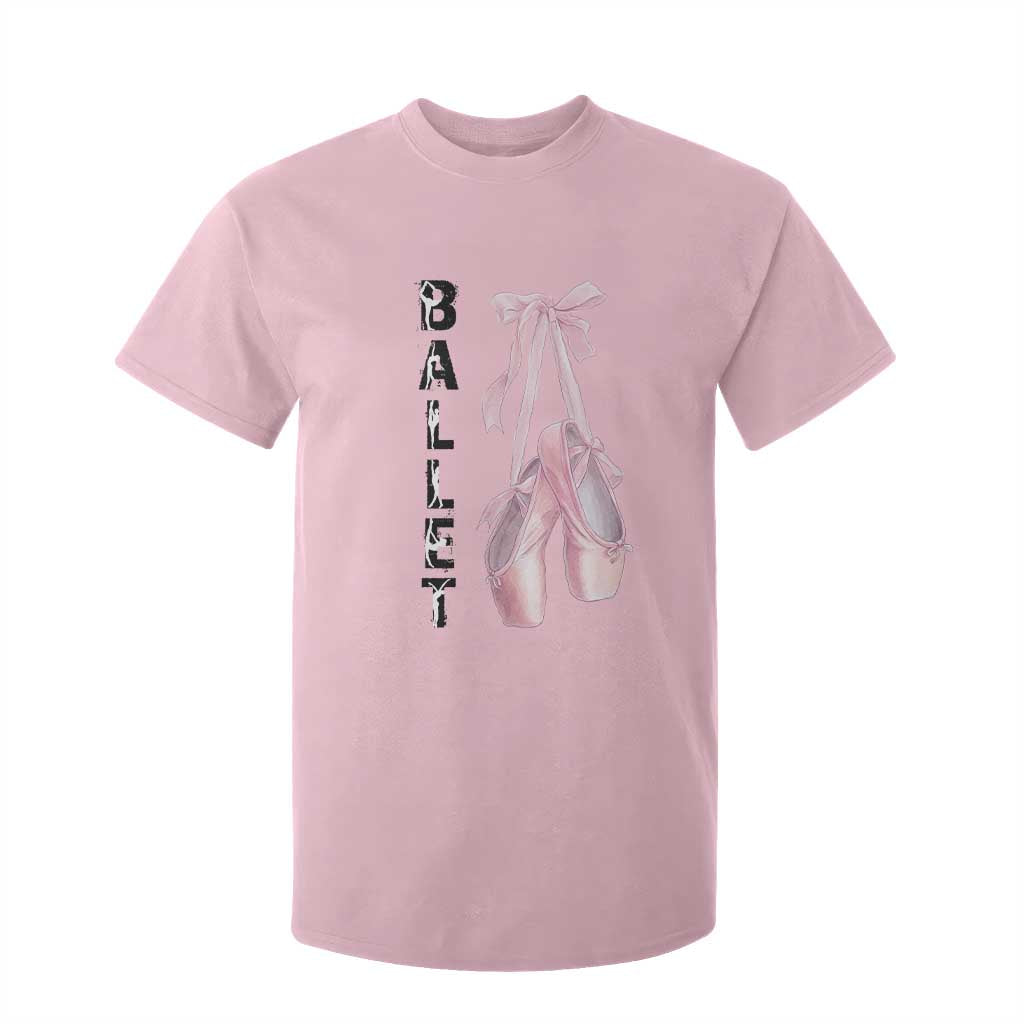Ballerina Pointe Shoes T Shirt For Kid Gift For Cute Ballet Girl TS12 Light Pink Print Your Wear