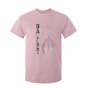 Ballerina Pointe Shoes T Shirt For Kid Gift For Cute Ballet Girl TS12 Light Pink Print Your Wear