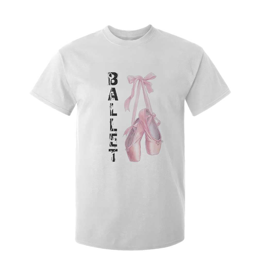 Ballerina Pointe Shoes T Shirt For Kid Gift For Cute Ballet Girl TS12 White Print Your Wear
