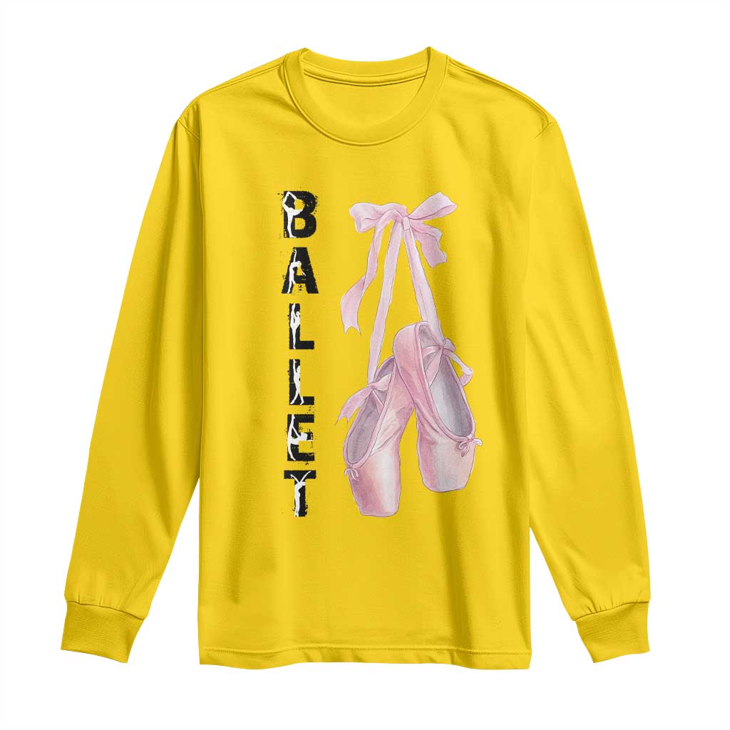 Ballerina Pointe Shoes Long Sleeve Shirt Gift For Cute Ballet Girl TS12 Daisy Print Your Wear